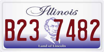 IL license plate B237482