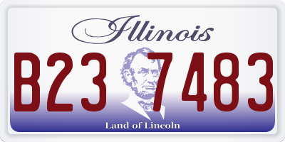 IL license plate B237483