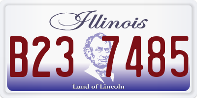 IL license plate B237485