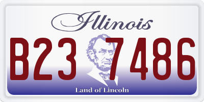 IL license plate B237486