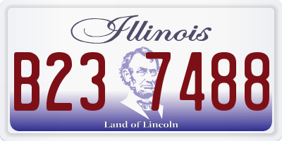 IL license plate B237488