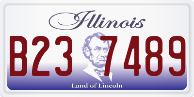 IL license plate B237489