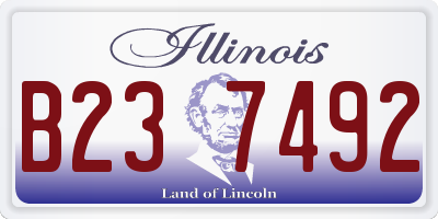 IL license plate B237492