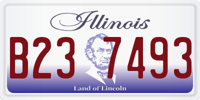 IL license plate B237493