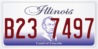 IL license plate B237497