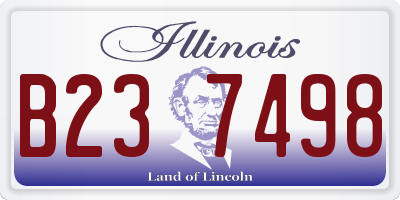 IL license plate B237498