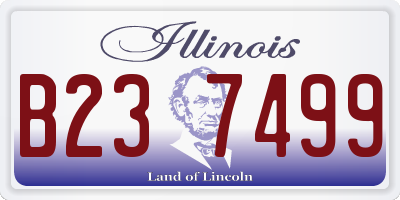 IL license plate B237499