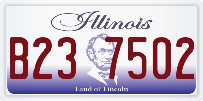 IL license plate B237502