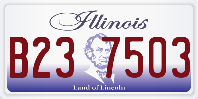 IL license plate B237503