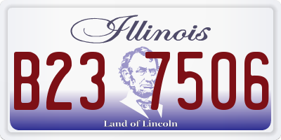 IL license plate B237506