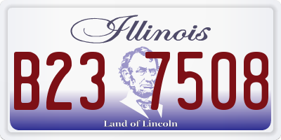 IL license plate B237508