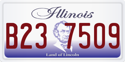 IL license plate B237509