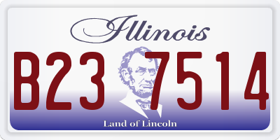 IL license plate B237514