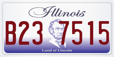 IL license plate B237515
