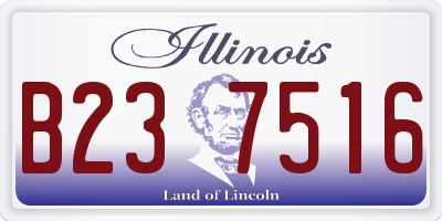 IL license plate B237516