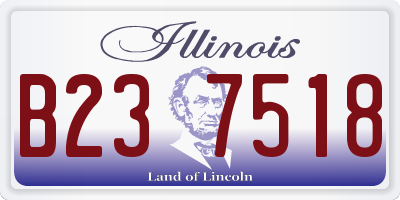 IL license plate B237518