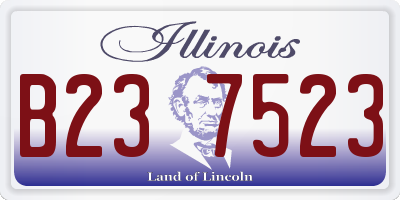 IL license plate B237523