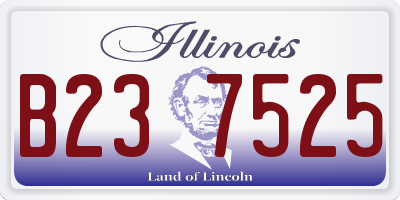 IL license plate B237525