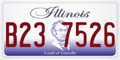 IL license plate B237526