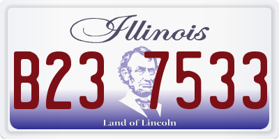 IL license plate B237533