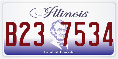 IL license plate B237534