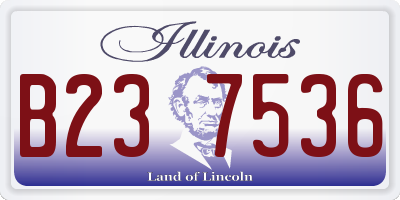 IL license plate B237536