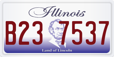 IL license plate B237537