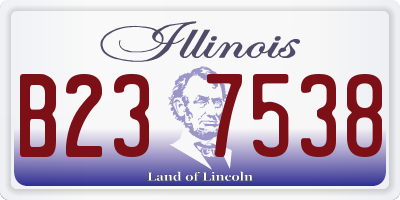 IL license plate B237538