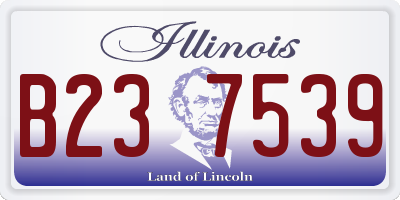 IL license plate B237539