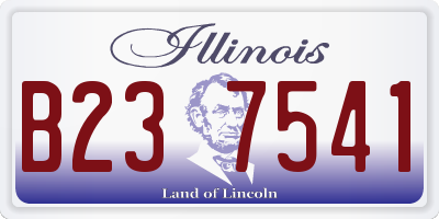 IL license plate B237541