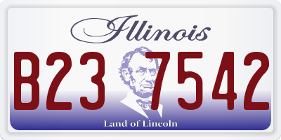IL license plate B237542