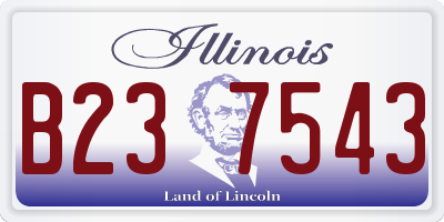 IL license plate B237543