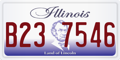 IL license plate B237546