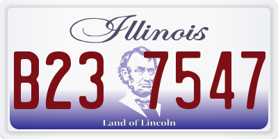 IL license plate B237547