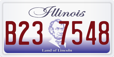 IL license plate B237548