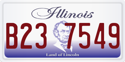 IL license plate B237549
