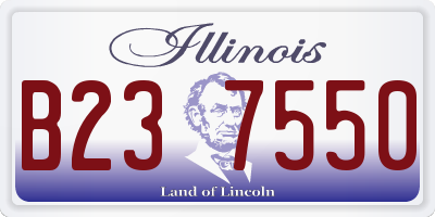 IL license plate B237550