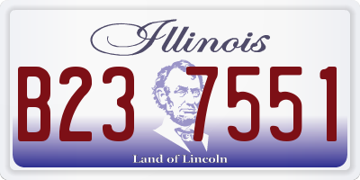 IL license plate B237551