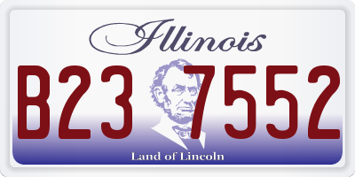 IL license plate B237552