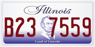 IL license plate B237559