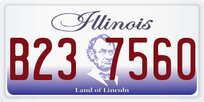 IL license plate B237560
