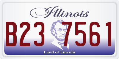 IL license plate B237561