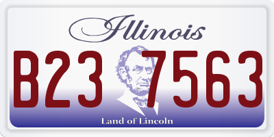 IL license plate B237563
