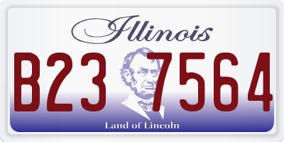 IL license plate B237564