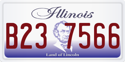 IL license plate B237566