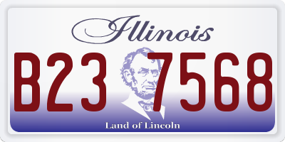 IL license plate B237568