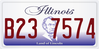 IL license plate B237574