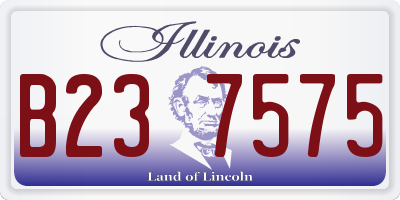 IL license plate B237575