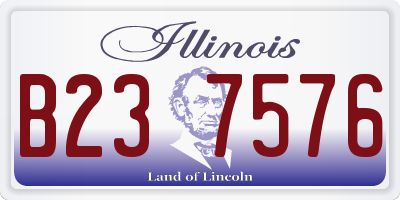 IL license plate B237576