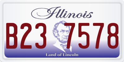 IL license plate B237578